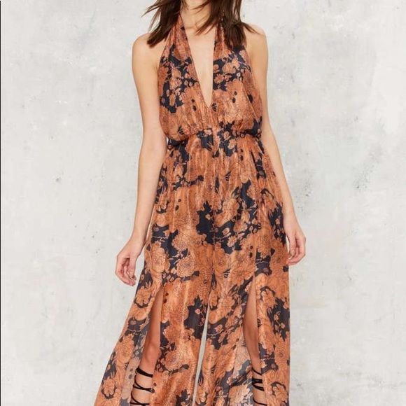 Nasty Gal Dresses & Skirts - Nasty Gal Summer Nights Silk Jumpsuit